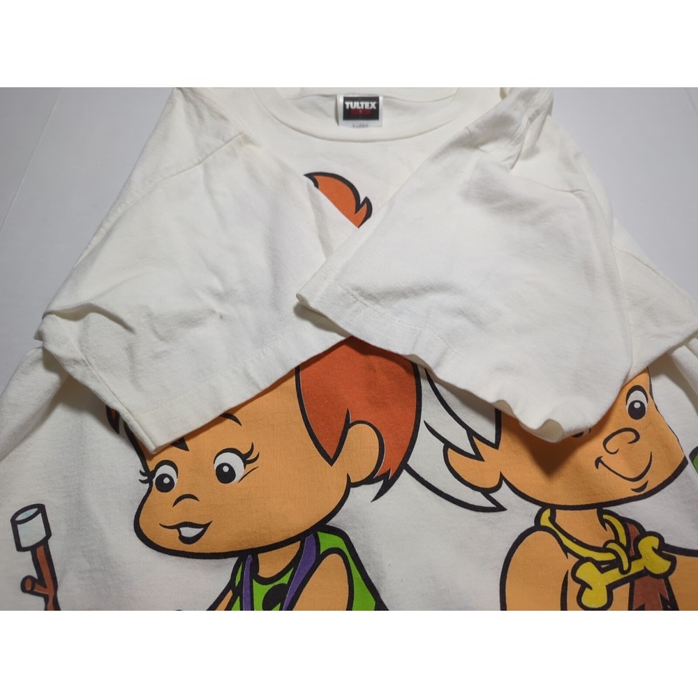 Vintage 1993 Flintstones Shirt Bamm Bamm Pebbles AOP Mens XL Tultex - Picture 7 of 12